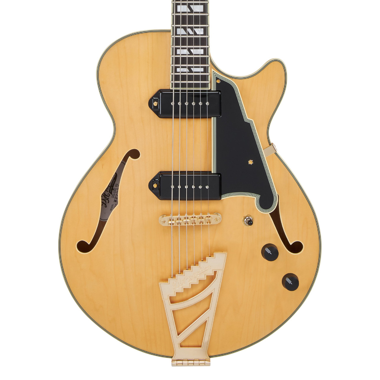 D'Angelico Deluxe SS Baritone in Satin Honey