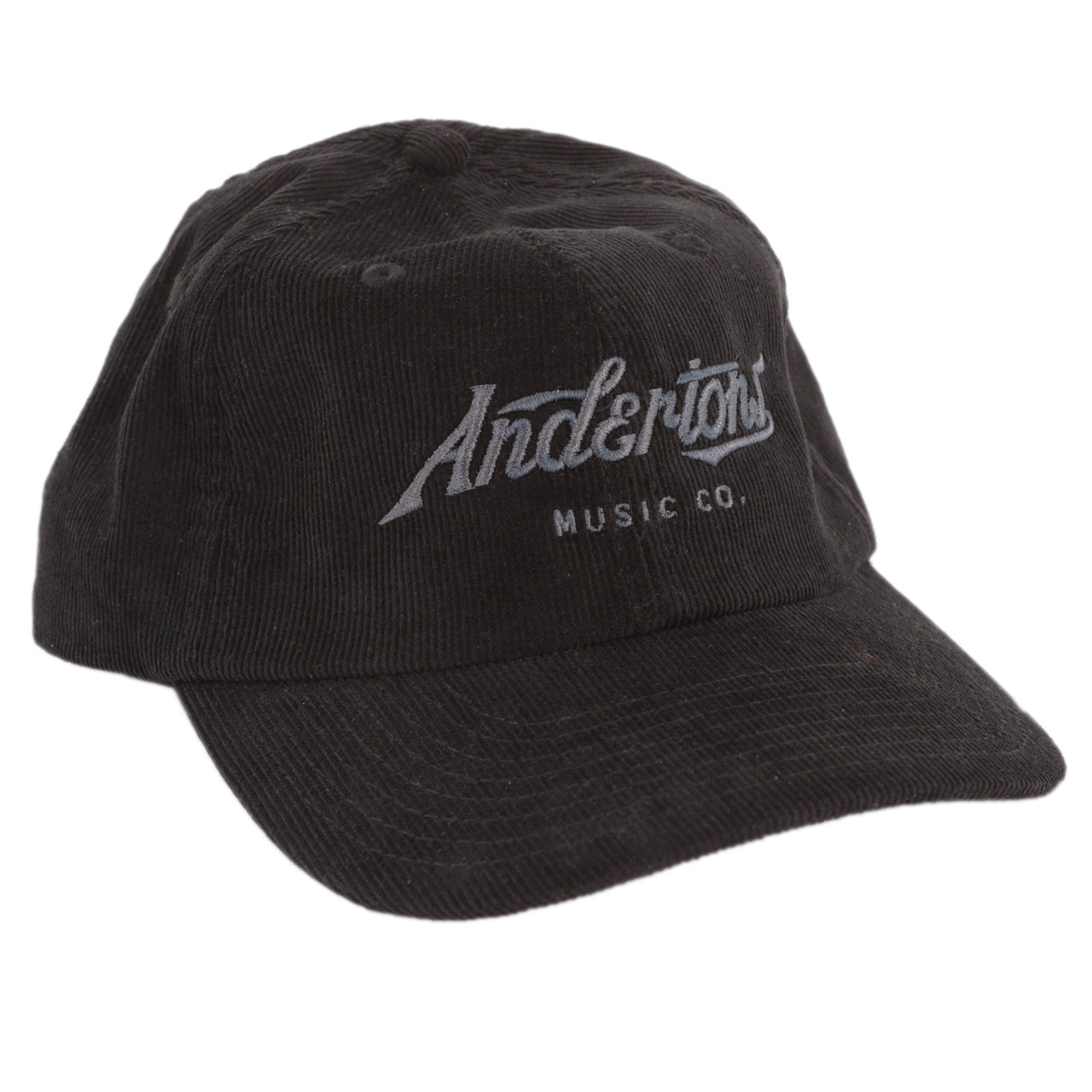 Andertons Music Co. Cord 6-Panel Embroidered Logo Cap In Black