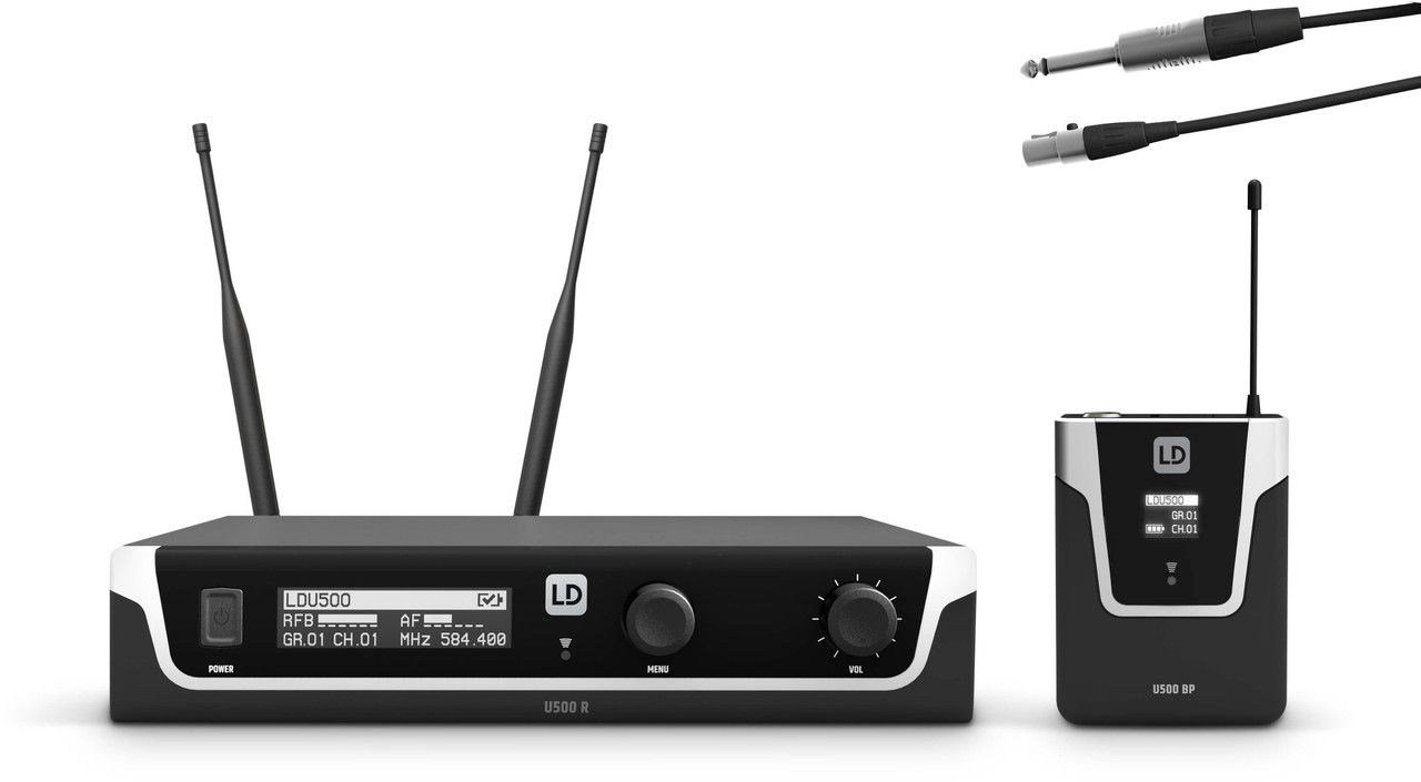 LD Systems Wireless Microphone System with Bodypack and Guitar Cable - 823 - 832 + 863 - 865MHz. LD Systems Wireless Microphone System with Bodypack and Guitar Cable - 823 - 832 + 863 - 865MHz.