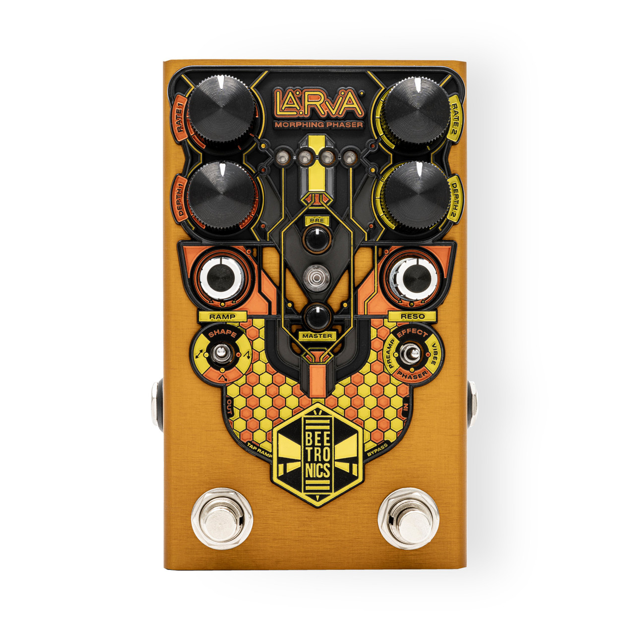 Beetronics LARVA 6-Stage Analog Morphing Phaser FX Pedal Beetronics LARVA 6-Stage Analog Morphing Phaser FX Pedal