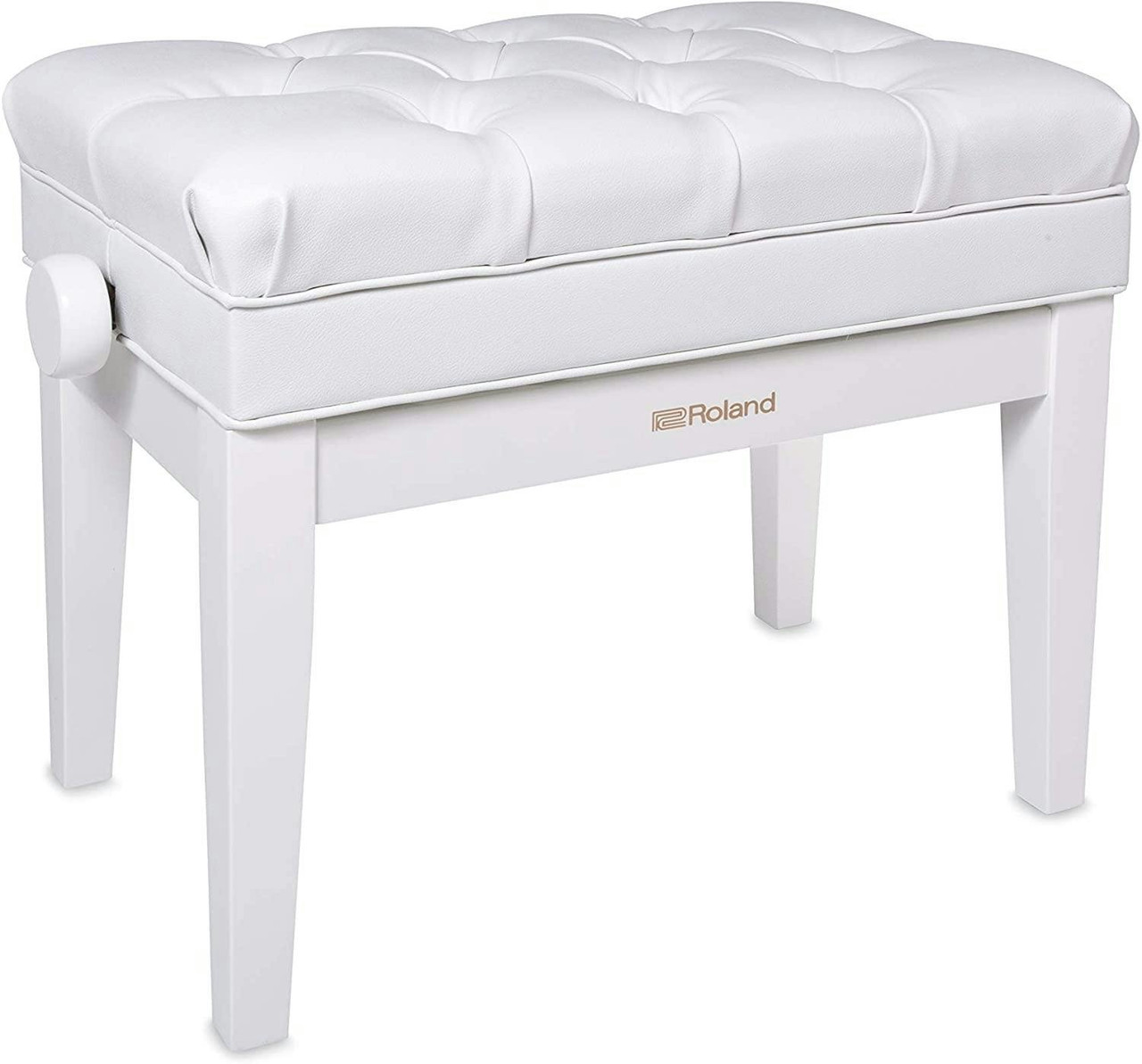 Roland RPB-500PW Piano Bench in Polished White with Vinyl Seat and Music Compartment Roland RPB-500PW Piano Bench in Polished White with Vinyl Seat and Music Compartment