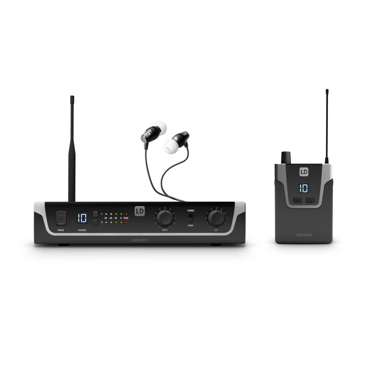 LD Systems In-Ear Monitoring System with Earphones - 863 - 865 MHz + 823 - 832 MHz