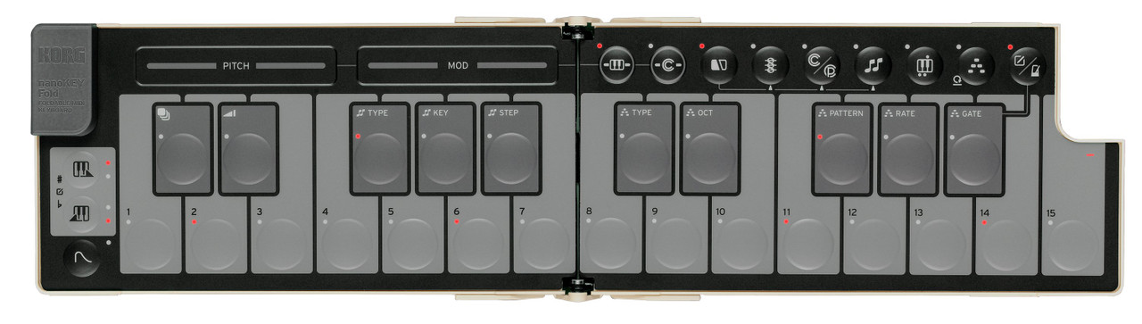 Korg nanoKEY Fold MIDI Keyboard In Sand Beige