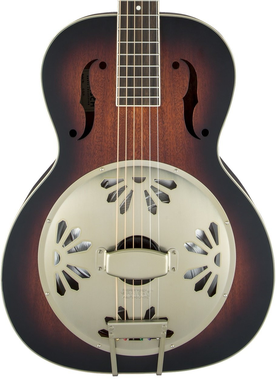 Gretsch G9241 Alligator Biscuit Round-Neck Resonator Guitar in 2-Colour Sunburst Gretsch G9241 Alligator Biscuit Round-Neck Resonator Guitar in 2-Colour Sunburst