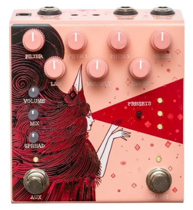 Old Blood Noise Endeavors Dark Star Stereo Reverb Pedal in Pink Old Blood Noise Endeavors Dark Star Stereo Reverb Pedal in Pink