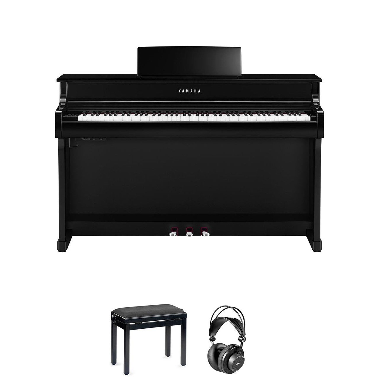 Yamaha CLP835 in Polished Ebony Bundle with Stool & Headphones