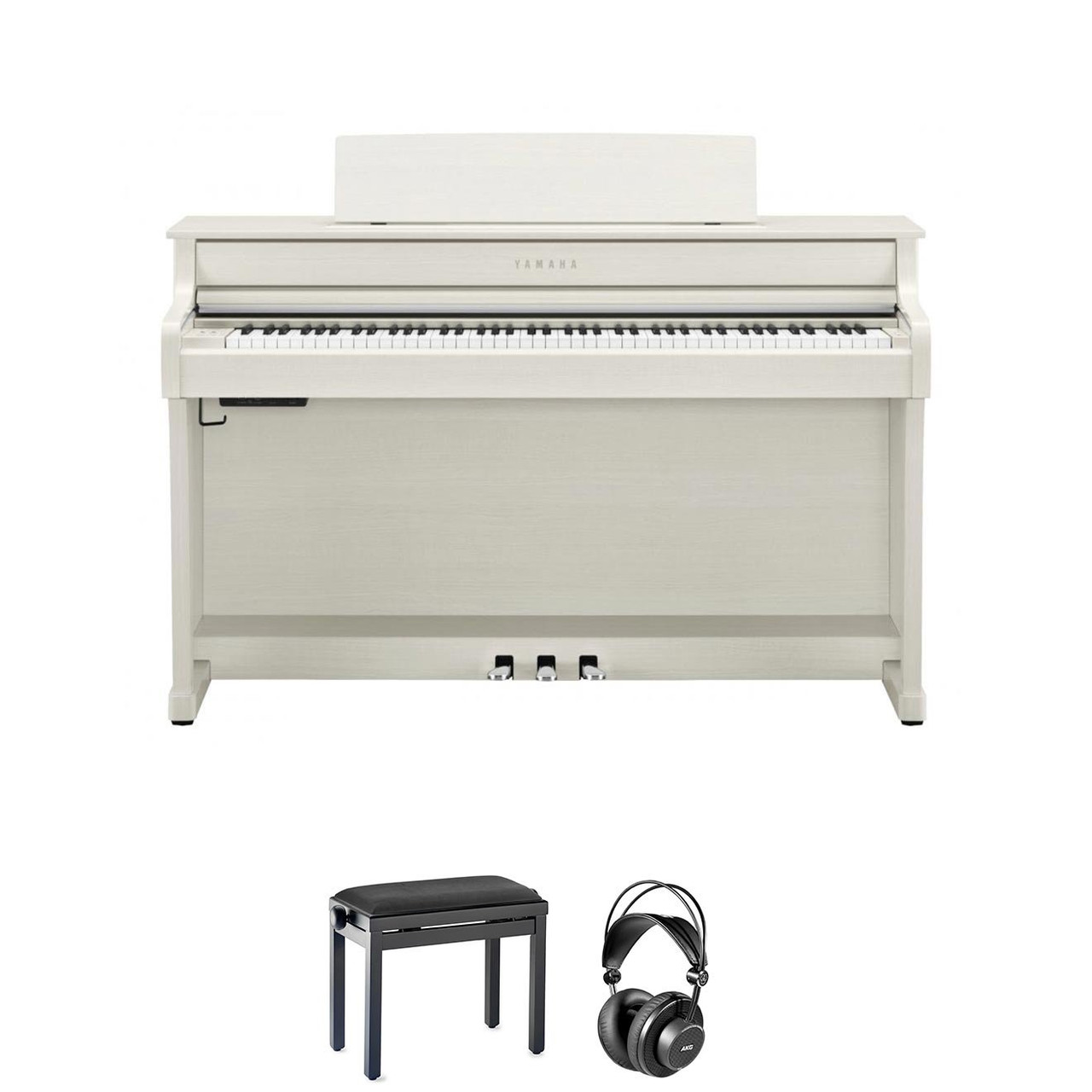 Yamaha CLP845 in White Birch Bundle with Stool & Headphones