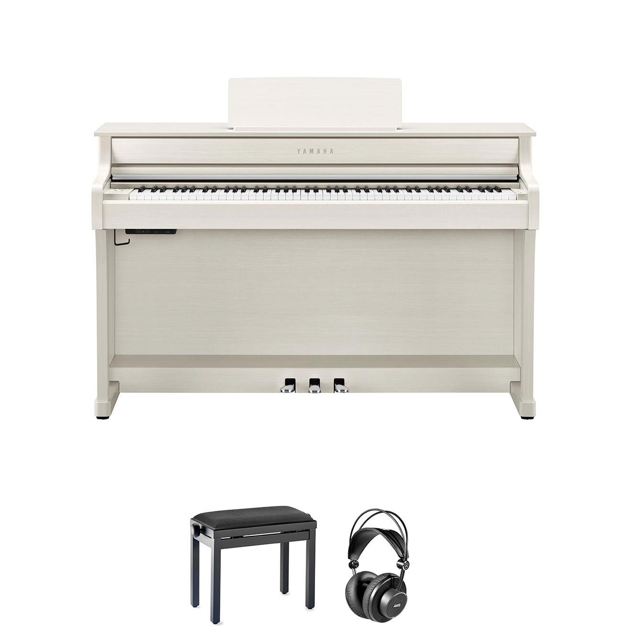 Yamaha CLP835 in White Birch Bundle with Stool & Headphones