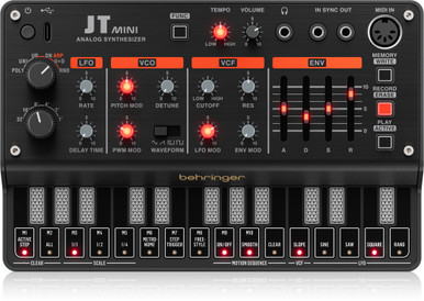 Behringer TD-3-RD Analog Bass Line Synthesizer with VCO, VCF, 16-Step Sequencer, Distortion Effects and Poly Chain with 16 Voices, Compatible with PC and Mac