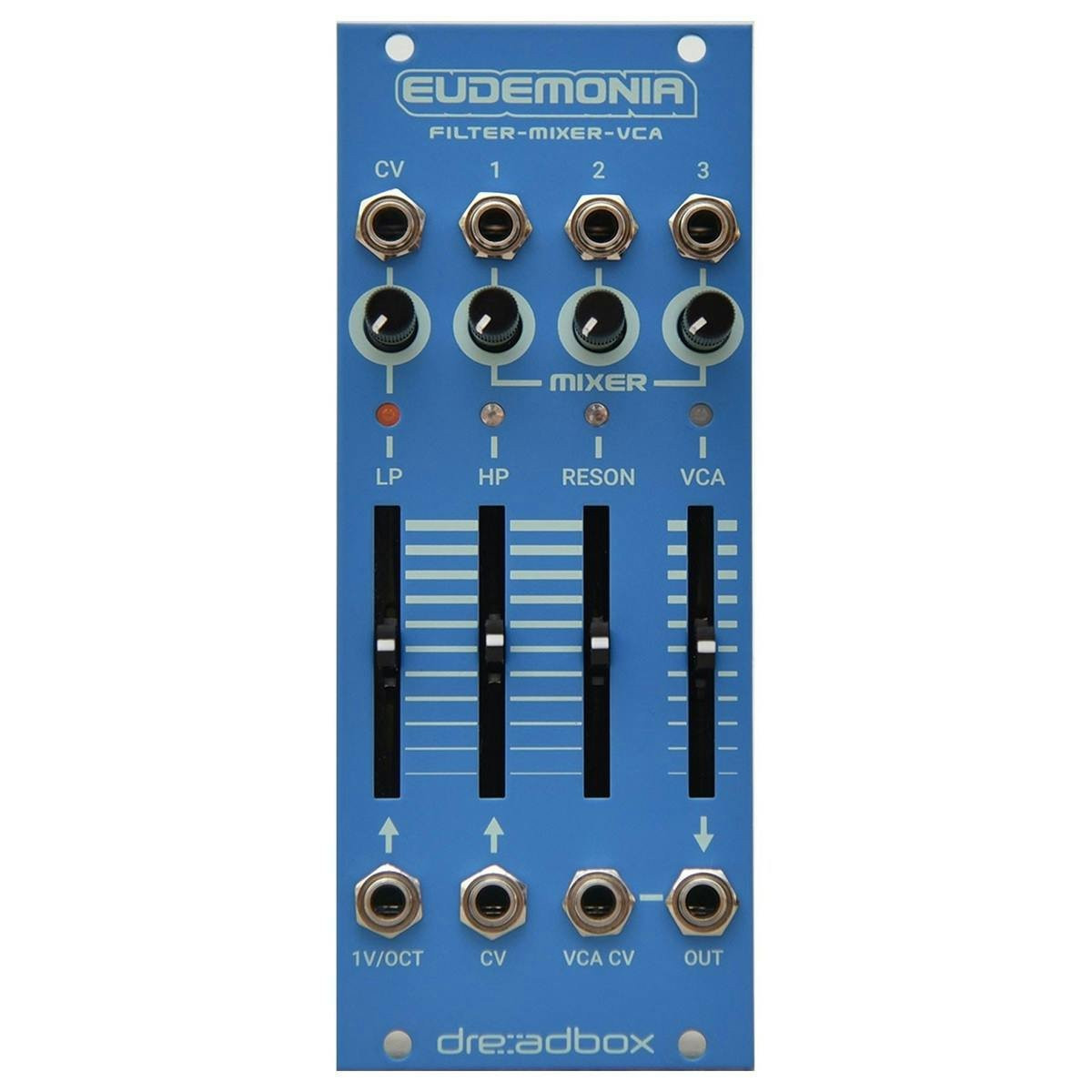 Dreadbox Eudemonia - Filter/Mixer/VCA Chromatic Series Eurorack Module Dreadbox Eudemonia - Filter/Mixer/VCA Chromatic Series Eurorack Module