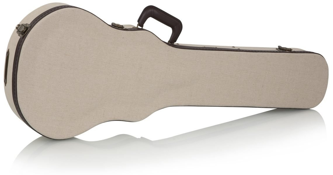 Gator Cases Journeyman Deluxe Wood Case for Les Paul Style Guitars with Burlap Exterior Gator Cases Journeyman Deluxe Wood Case for Les Paul Style Guitars with Burlap Exterior