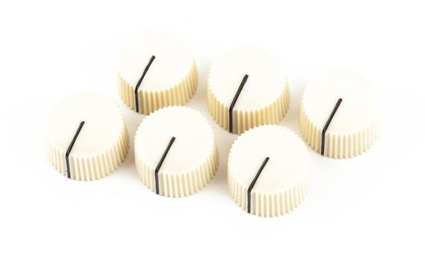 Fender Pure Vintage Radio Amplifier Knobs x6 In Cream Fender Pure Vintage Radio Amplifier Knobs x6 In Cream