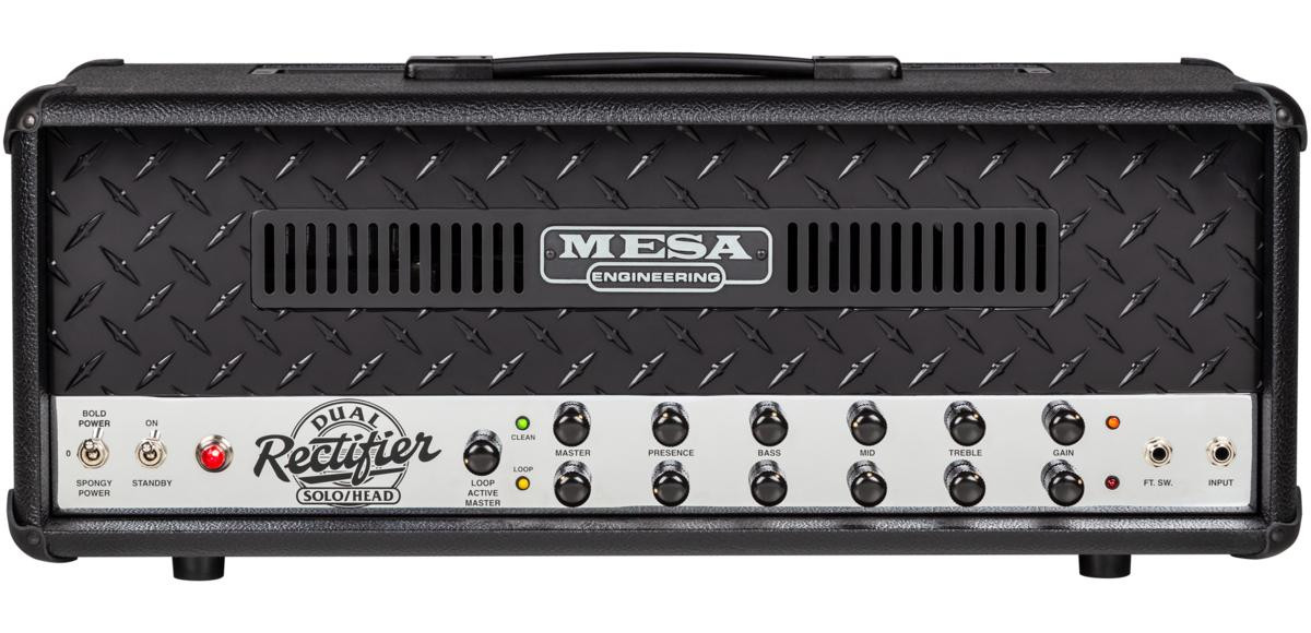 Mesa Boogie 100W 90s Dual Rectifier 2-Channel Amplifier Head in Black Bronco Chrome