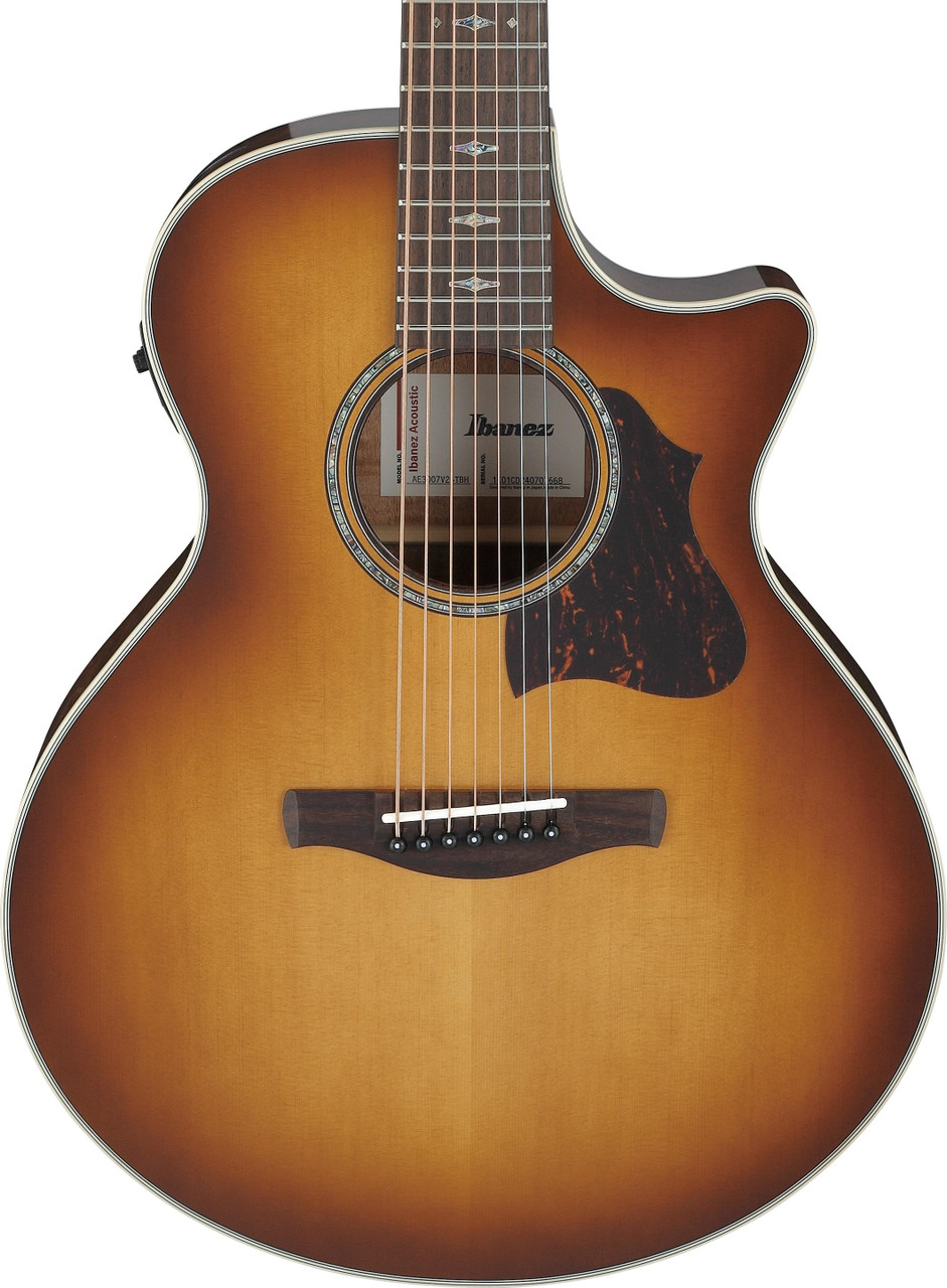 Ibanez AE3007FMH-TBH AE Series 7 String Electro Acoustic Guitar in Tobacco Edge Burst Ibanez AE3007FMH-TBH AE Series 7 String Electro Acoustic Guitar in Tobacco Edge Burst
