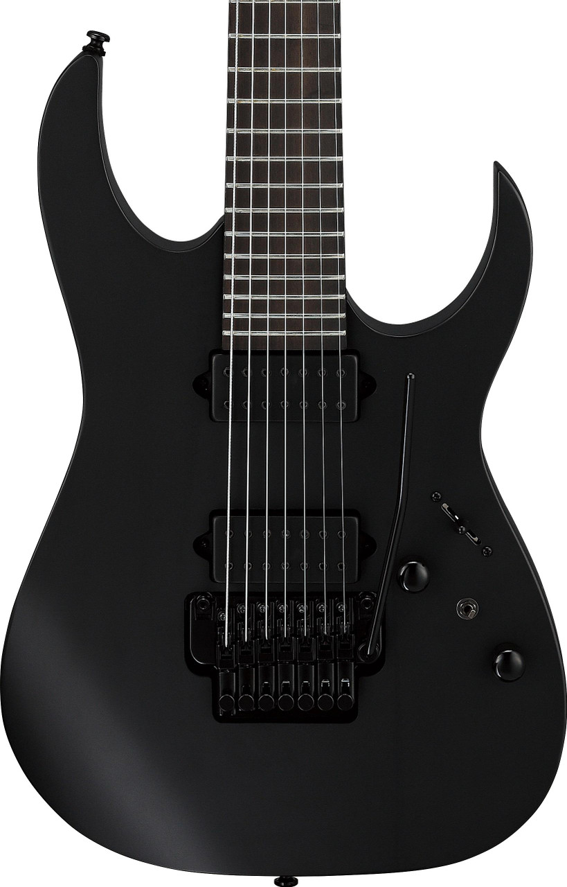Ibanez RGIXL7-BKF Iron Label Electric Guitar In Black Flat