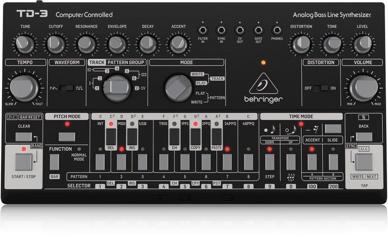 Behringer TD-3-BK Analogue Bass Line Synthesizer in Black Behringer TD-3-BK Analogue Bass Line Synthesizer in Black