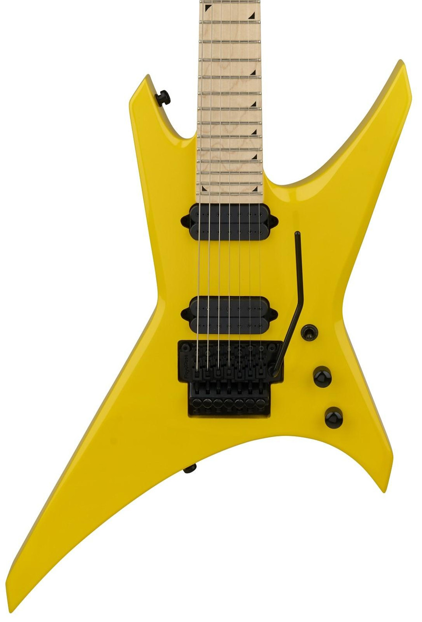 Jackson Pro Series Signature Dave Davidson Warrior WR7 Guitar In Ferrari Yellow, Maple Board Jackson Pro Series Signature Dave Davidson Warrior WR7 Guitar In Ferrari Yellow, Maple Board