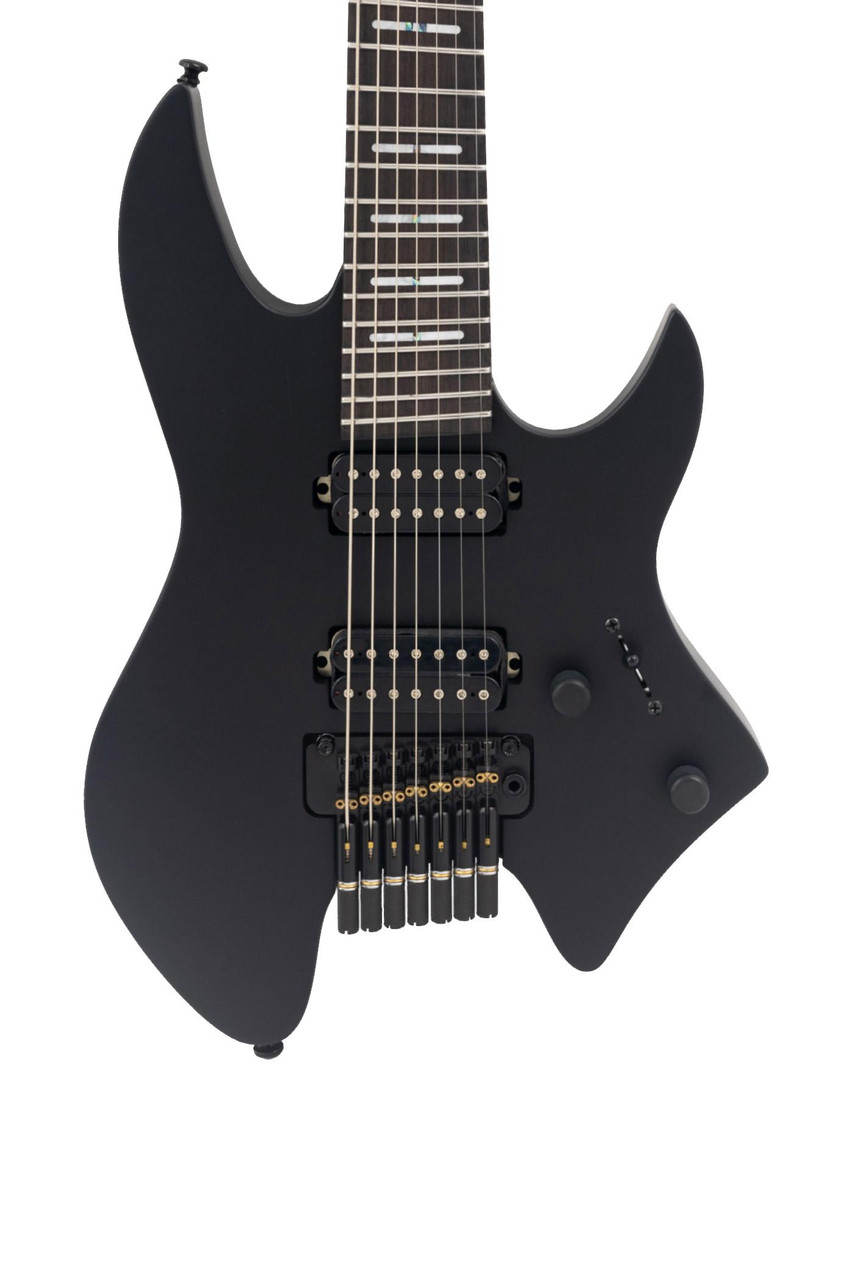 Sire Larry Carlton X6 Headless 7-String Electric Guitar in Black Satin Sire Larry Carlton X6 Headless 7-String Electric Guitar in Black Satin