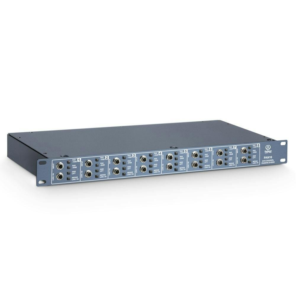 Palmer PAN 16 19" 8-channel Passive DI Box