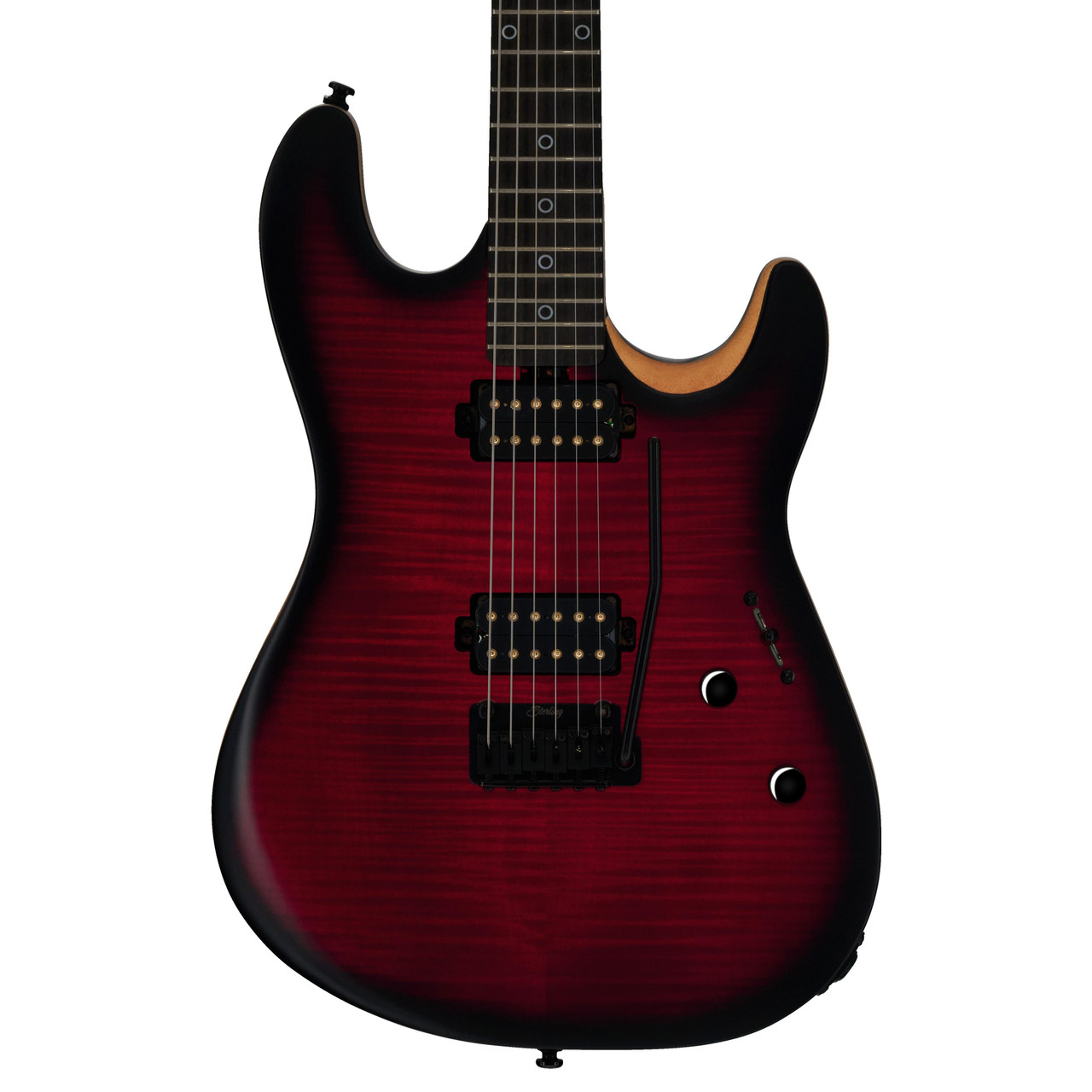 Sterling By Music Man Rabea Massaad Sabre Signature in Blood Flame Burst Sterling By Music Man Rabea Massaad Sabre Signature in Blood Flame Burst