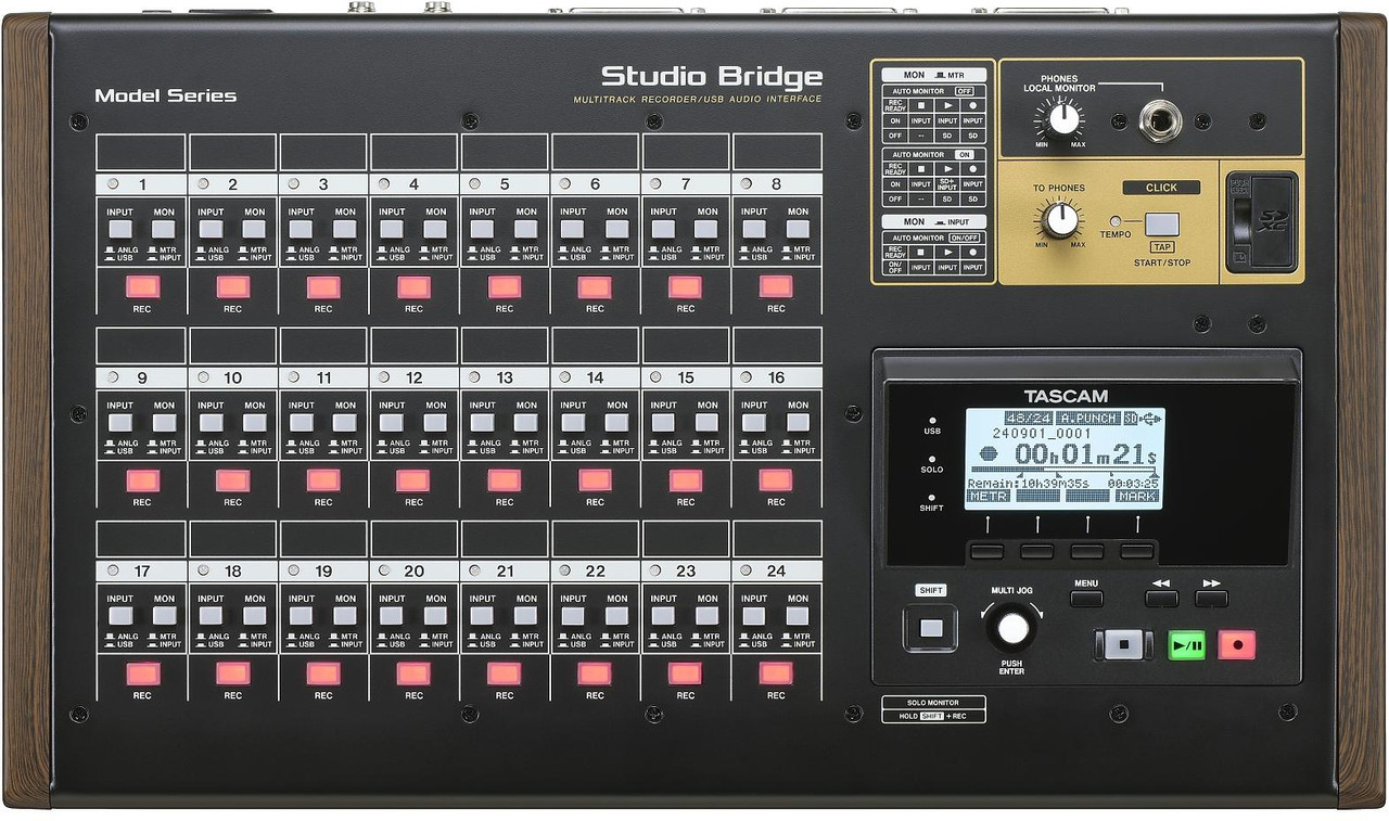 Tascam Studio Bridge 24-Track Audio Recorder & Audio/MIDI Interface Tascam Studio Bridge 24-Track Audio Recorder & Audio/MIDI Interface