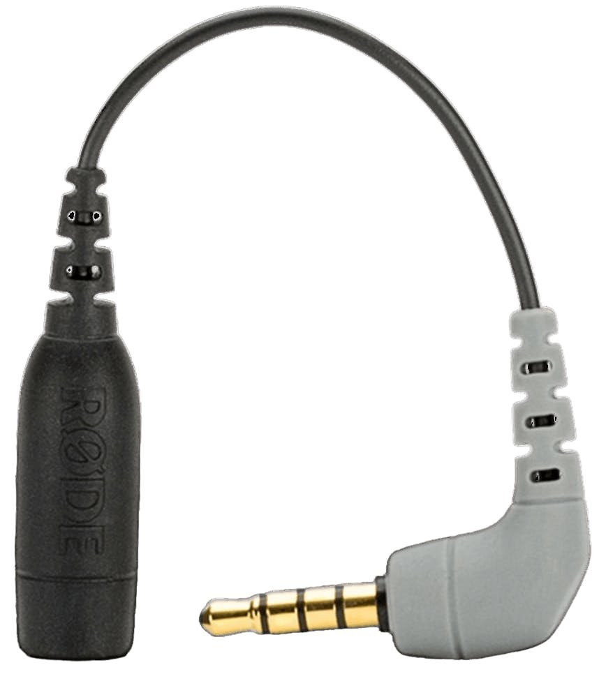 Rode SC4 3.5mm TRS to TRRS adaptor allows mics with 3.5mm jack