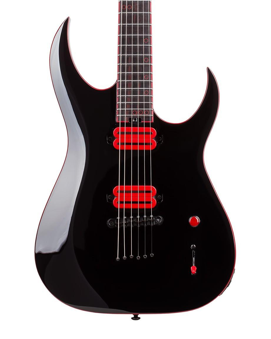 Schecter Sunset-6 Dawn Gloss Black in Sunset-6 Red