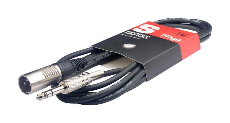 Stagg SAC3PXMDL 6.3mm Stereo Jack to Male XLR Cable - 3m Stagg SAC3PXMDL 6.3mm Stereo Jack to Male XLR Cable - 3m