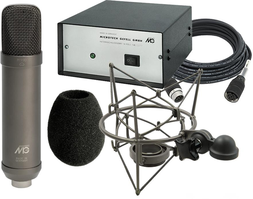 Microtech Gefell M990 Cardioid Valve Microphone in Dark Bronze with Windshield,EA92 Shockmount & Carry Case