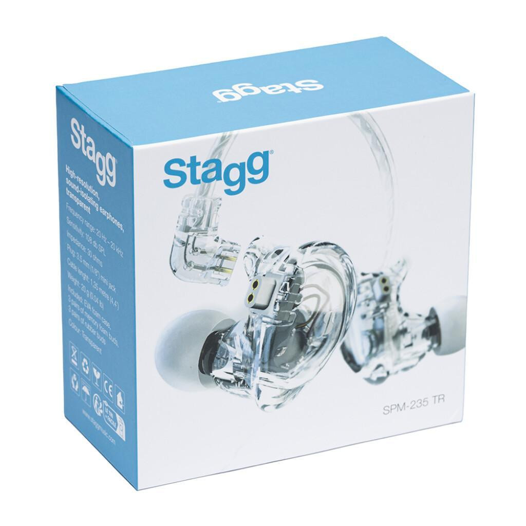 Stagg SPM-235BK High-resolution, Sound-isolating In-ear Monitor, Transparent Stagg SPM-235BK High-resolution, Sound-isolating In-ear Monitor, Transparent