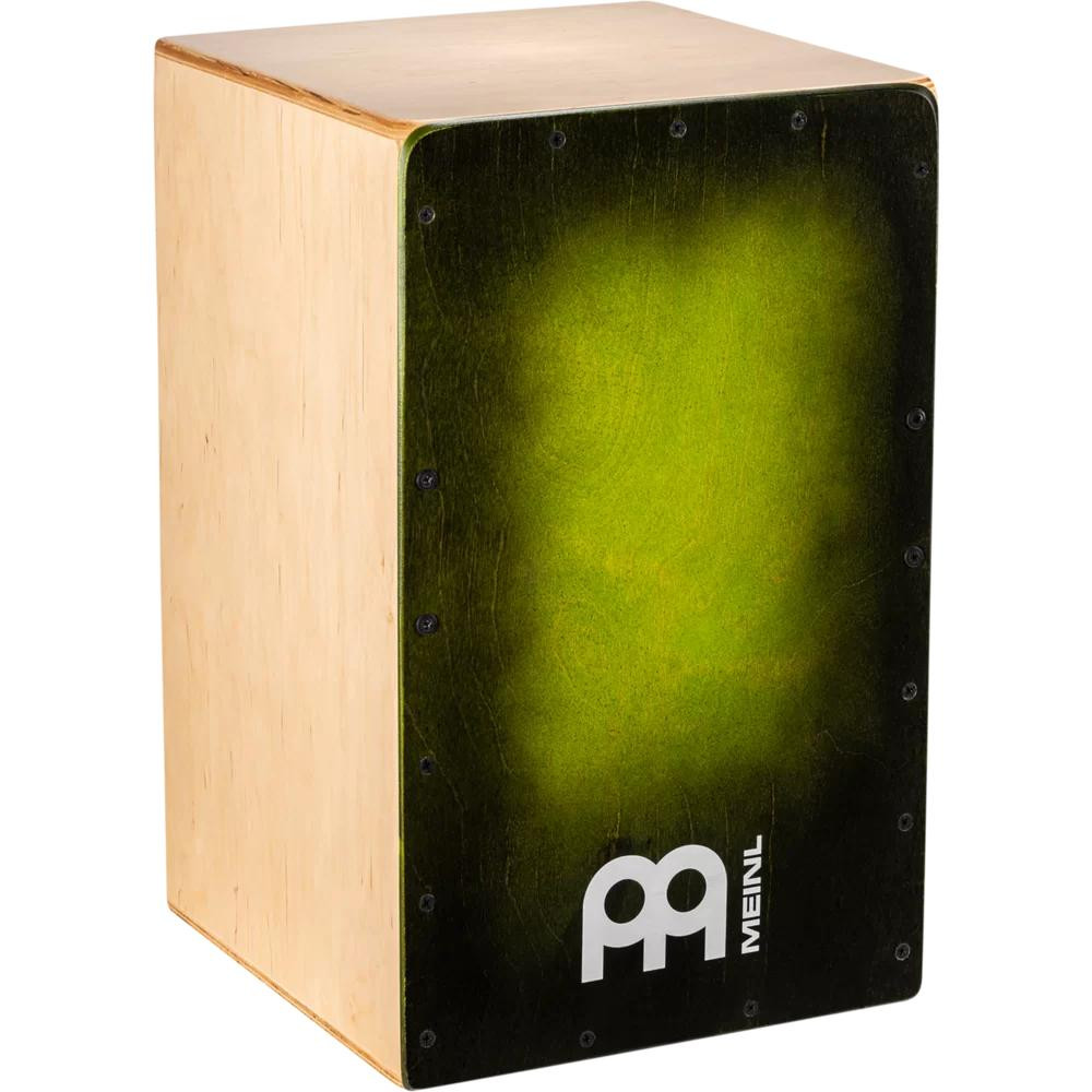 Meinl Percussion Snarecraft Cajon, Green Burst