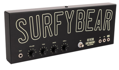 Surfy Industries SurfyBear Reverb Pedal Metal Black with SurfyPan