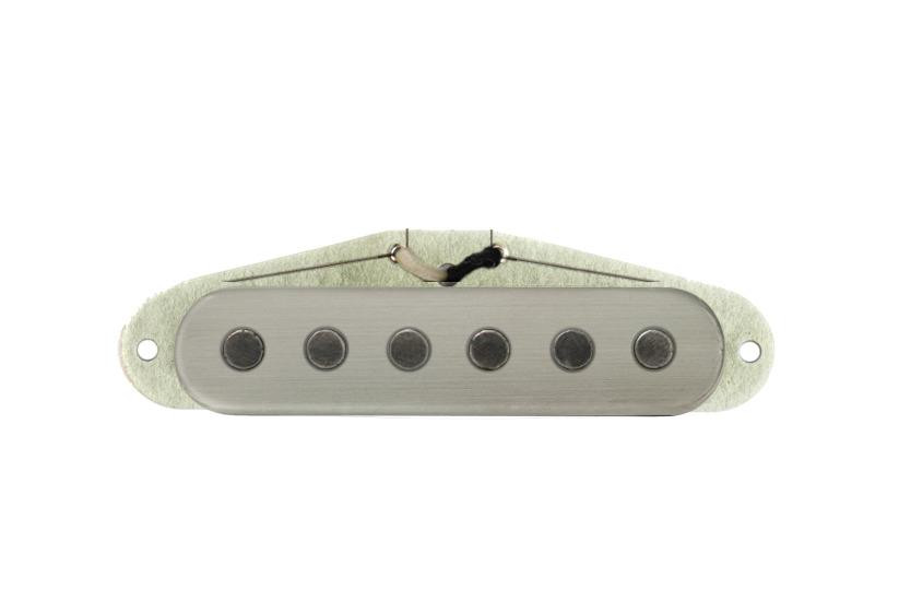 Bare Knuckle Mother's Milk Strat Middle Pickup with Brushed Nickel Metal Cover Bare Knuckle Mother's Milk Strat Middle Pickup with Brushed Nickel Metal Cover