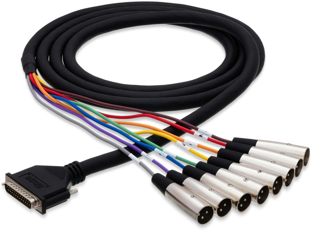 Hosa DB25 to 8 X Male XLR Loom - 3 Metre Hosa DB25 to 8 X Male XLR Loom - 3 Metre