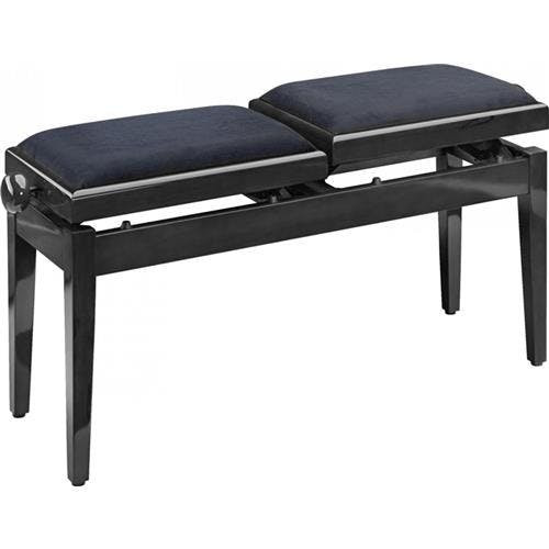 Stagg Twin Rise Fall Piano Bench in Polished Black Stagg Twin Rise Fall Piano Bench in Polished Black