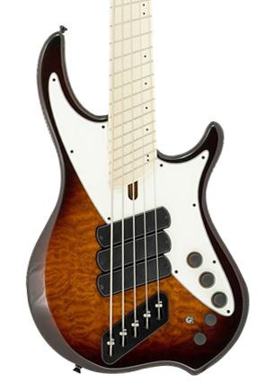Dingwall Combustion Nashville Edition 5-String Bass Guitar in Quilted Vintage Burst, Maple Board Dingwall Combustion Nashville Edition 5-String Bass Guitar in Quilted Vintage Burst, Maple Board