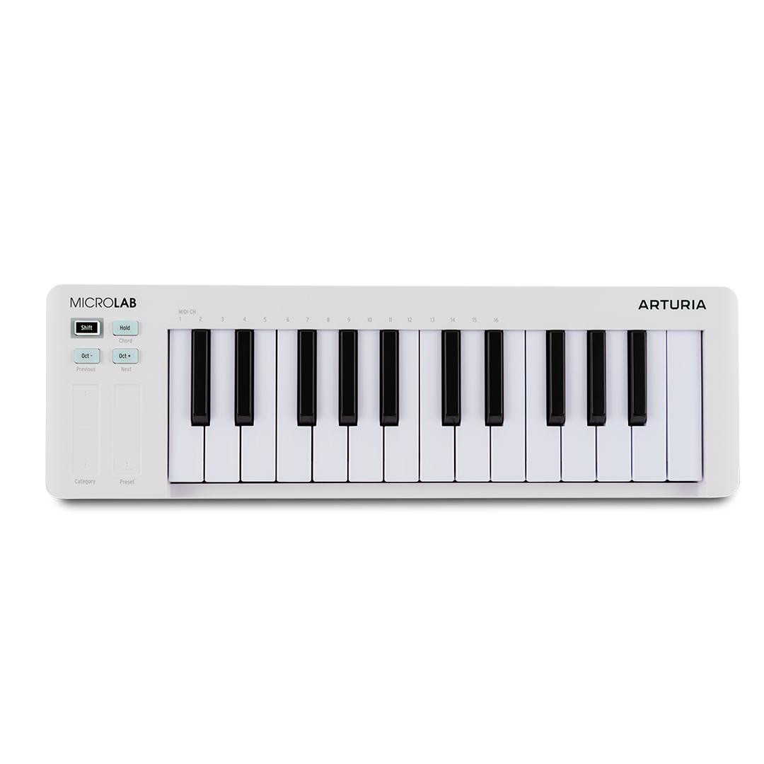 Arturia Microlab MK3 25 Key MIDI Keyboard & Controller in White Arturia Microlab MK3 25 Key MIDI Keyboard & Controller in White