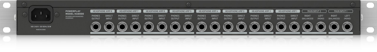 Behringer HA8000 V2 - Rack Mount Headphone Amp