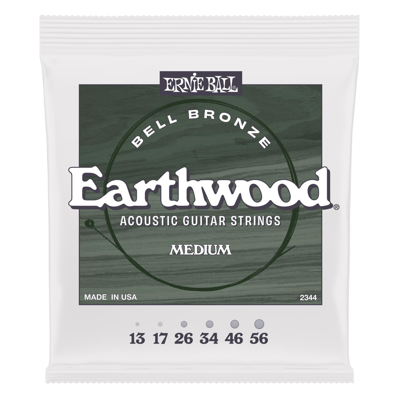 Ernie Ball Earthwood Bell Bronze Acoustic Guitar Strings Medium 13-56