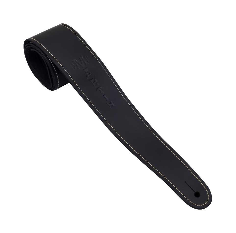C F Martin Slim Leather Strap in Black
