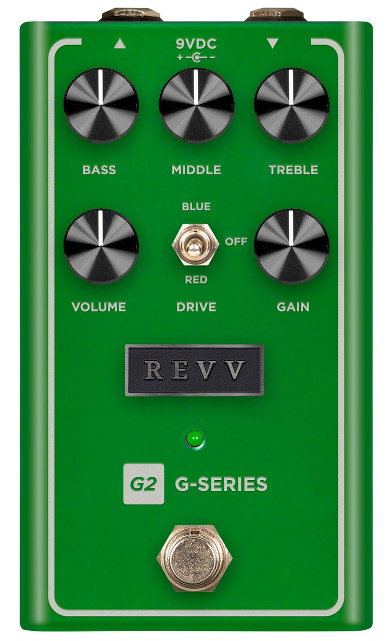 Revv Amplification G2 V2 Preamp Overdrive & Distortion Pedal in Green Revv Amplification G2 V2 Preamp Overdrive & Distortion Pedal in Green