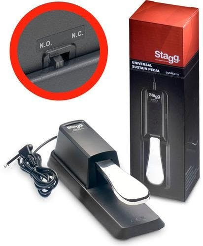 Stagg Piano Style Sustain Pedal with Polarity Switch Stagg Piano Style Sustain Pedal with Polarity Switch