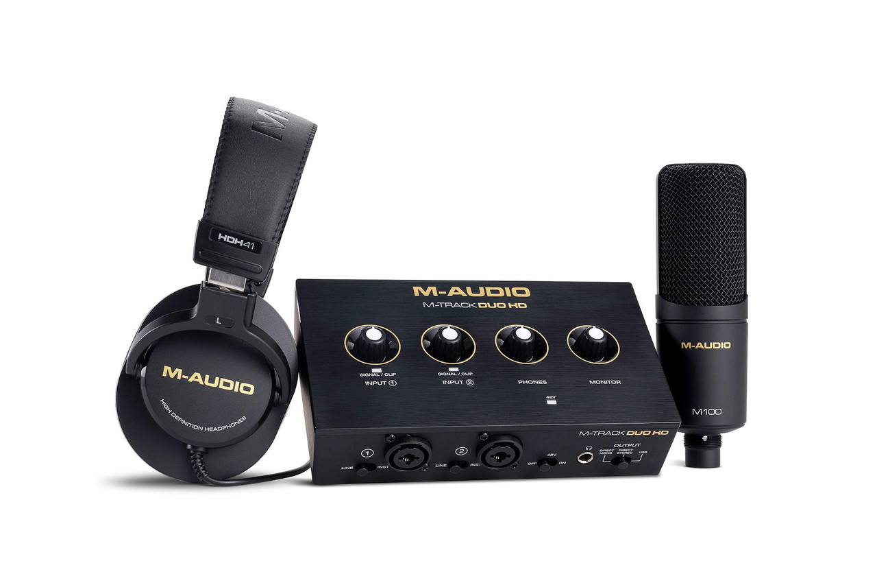 M-Audio M-Track Duo HD Producer Pack with Condenser Mic & Closed-back Headphones M-Audio M-Track Duo HD Producer Pack with Condenser Mic & Closed-back Headphones