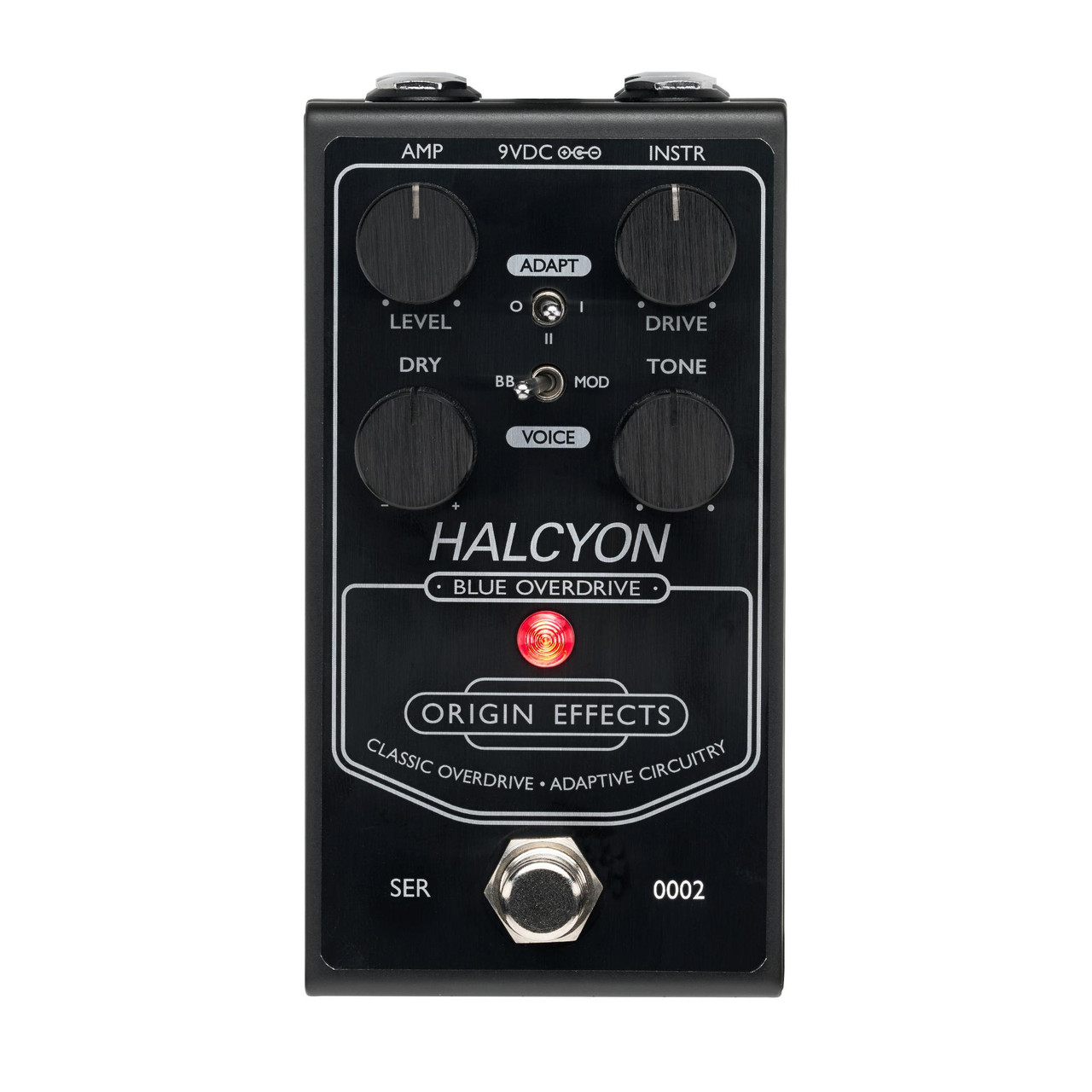 Origin Effects Halcyon Blue Overdrive Pedal - Black Edition Origin Effects Halcyon Blue Overdrive Pedal - Black Edition