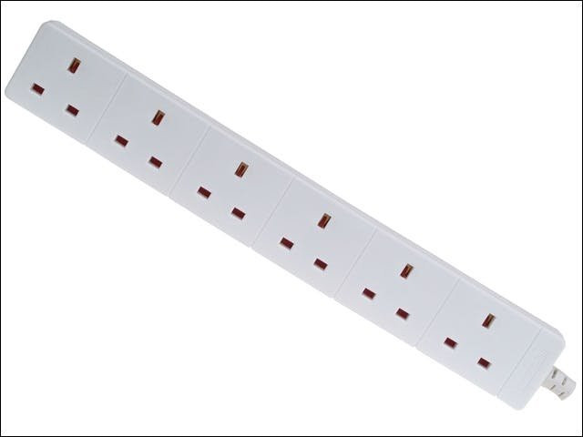 6 Way Plug 2 metre Extension Lead 6 Gang Trailing Socket 13A 6 Way Plug 2 metre Extension Lead 6 Gang Trailing Socket 13A