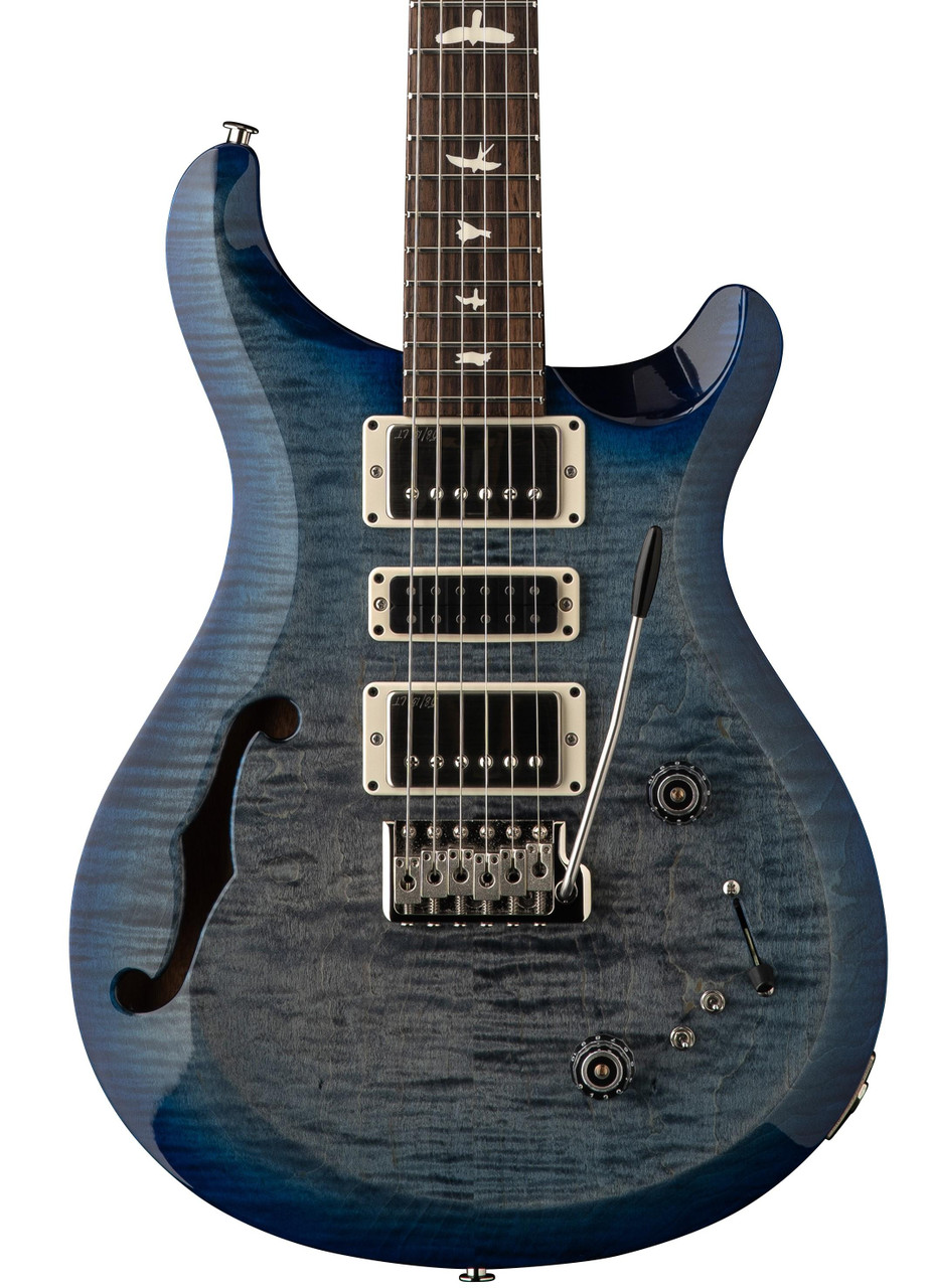 PRS S2 Special Semi-Hollow Electric Guitar in Faded Gray Black Blue Burst