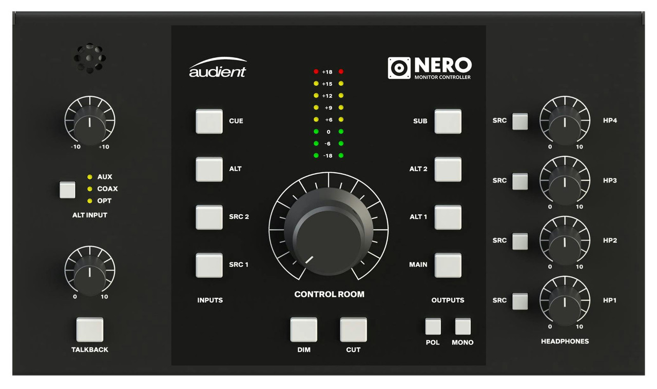 Audient NERO Monitor Controller & Headphone Amp with Talkback Audient NERO Monitor Controller & Headphone Amp with Talkback