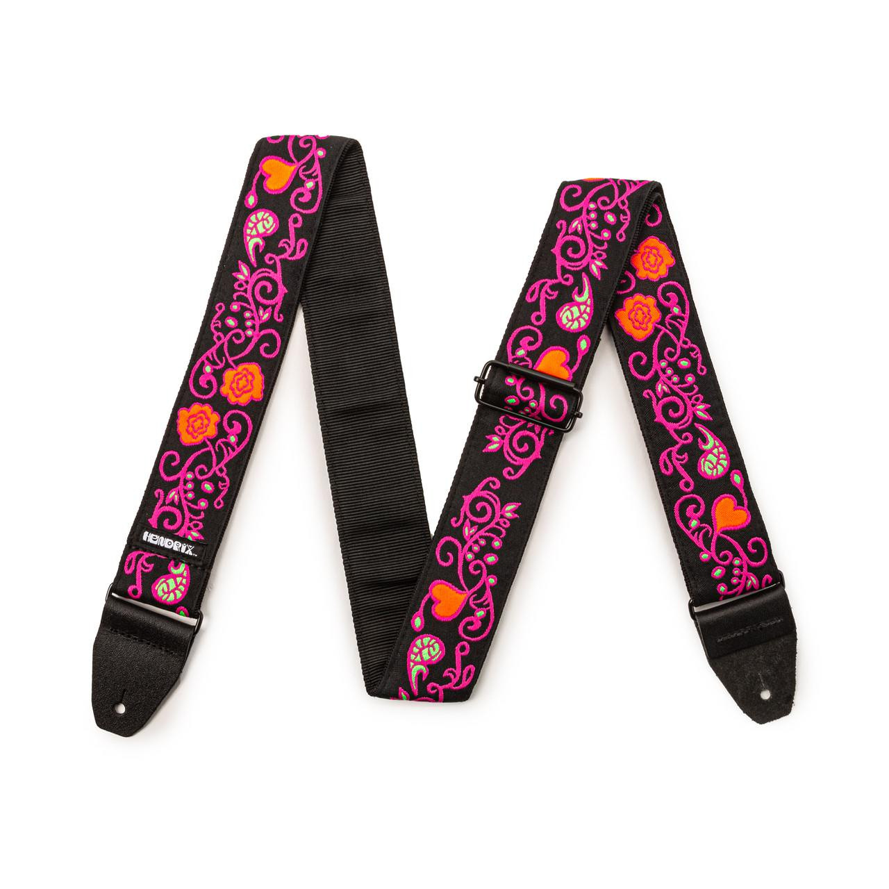 Jim Dunlop Jimi Hendrix Blacklight Monterey Pink Guitar Strap