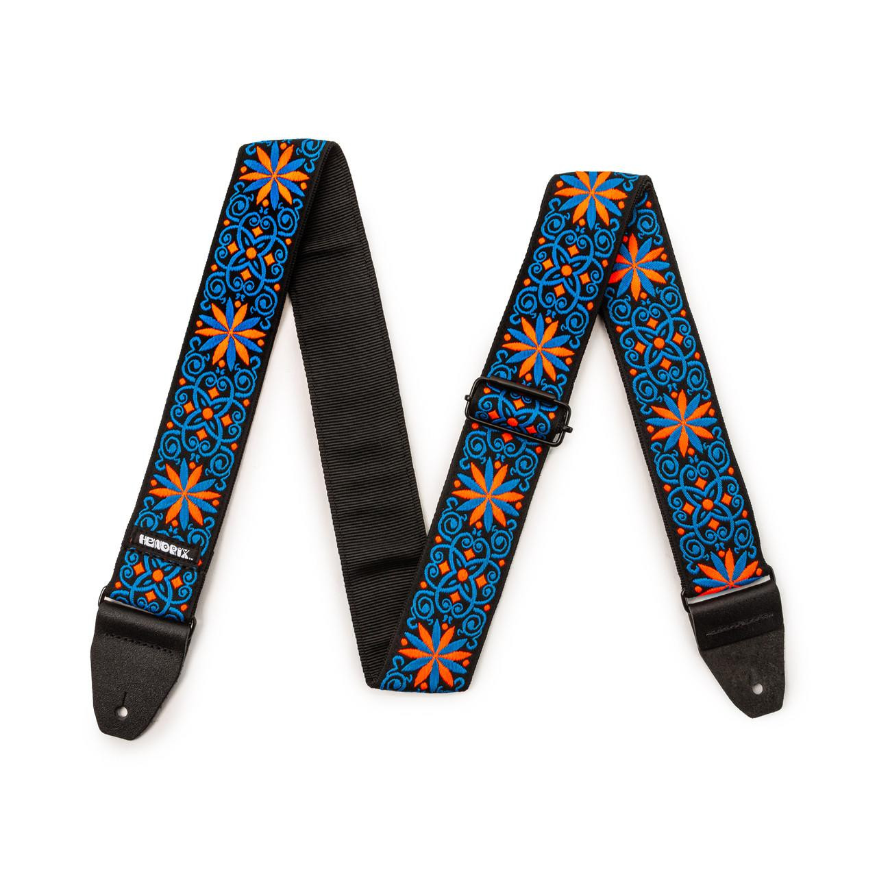 Jim Dunlop Jimi Hendrix Blacklight Fillmore Blue Guitar Strap
