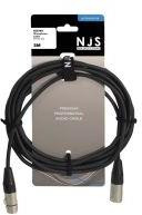 NJS Male to Female Neutrik Rean XLR Mic Cable 3m NJS Male to Female Neutrik Rean XLR Mic Cable 3m